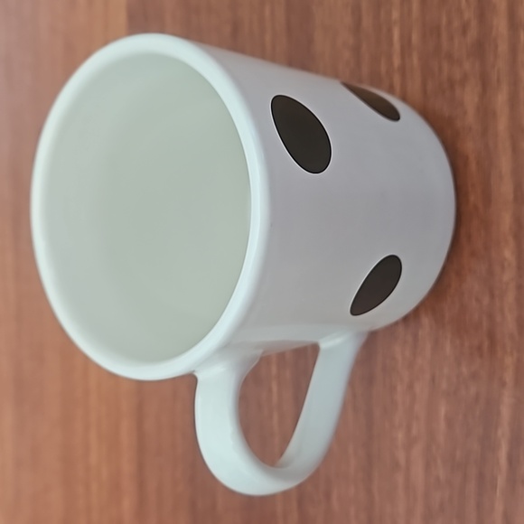 FREE W/ PURCHASE Kate Spade LENOX White Black Polka-dots Coffee Mug~ Great GIFT~ - Picture 1 of 6